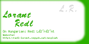 lorant redl business card